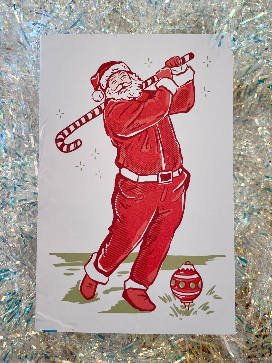 Golfing Santa